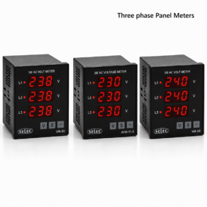three phase panel meters